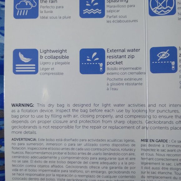 Geckobrands 30L Endeavor Waterproof Lightweight Backpack Ocean Geckoflage NEW - Picture 11 of 13